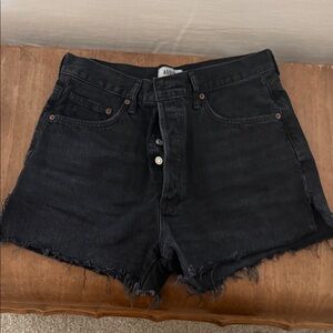Agolde Women's black Denim Jean Shorts